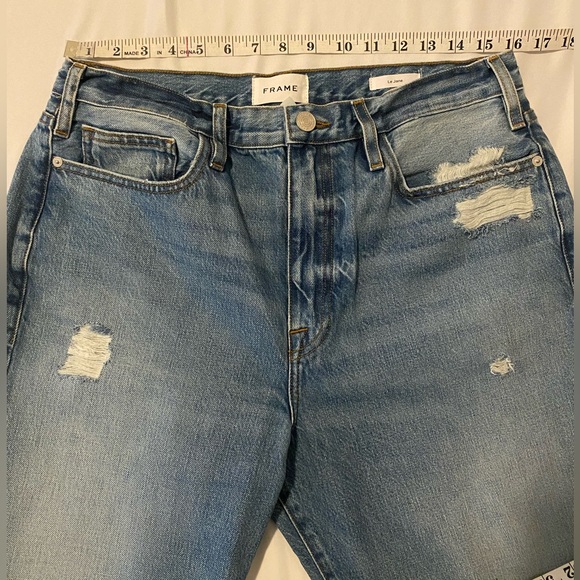 Frame Le Jane Distressed Jeans in Size 31  - New With Tags - high rise/straight - Picture 11 of 14